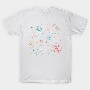 Navy Flowers Garden T-Shirt